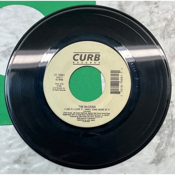 Tim McGraw I Like It I Love It I Want Some More Of It 45 Country 1995 Curb - Picture 6 of 6